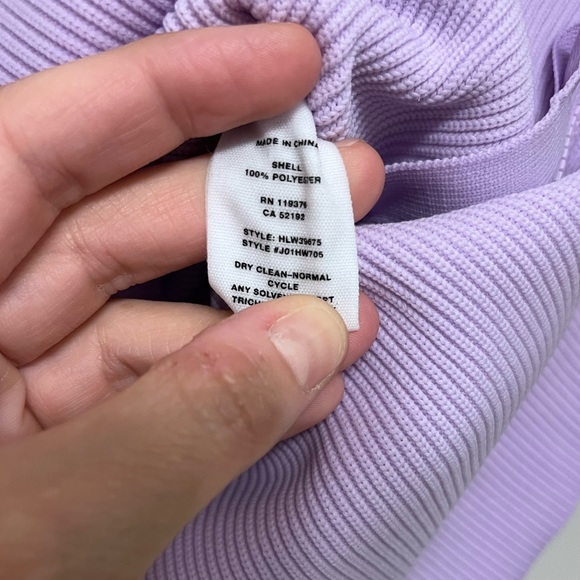 Helmut Lang Lavender Angel Side Zip Ribbed Tee - Picture 9 of 9